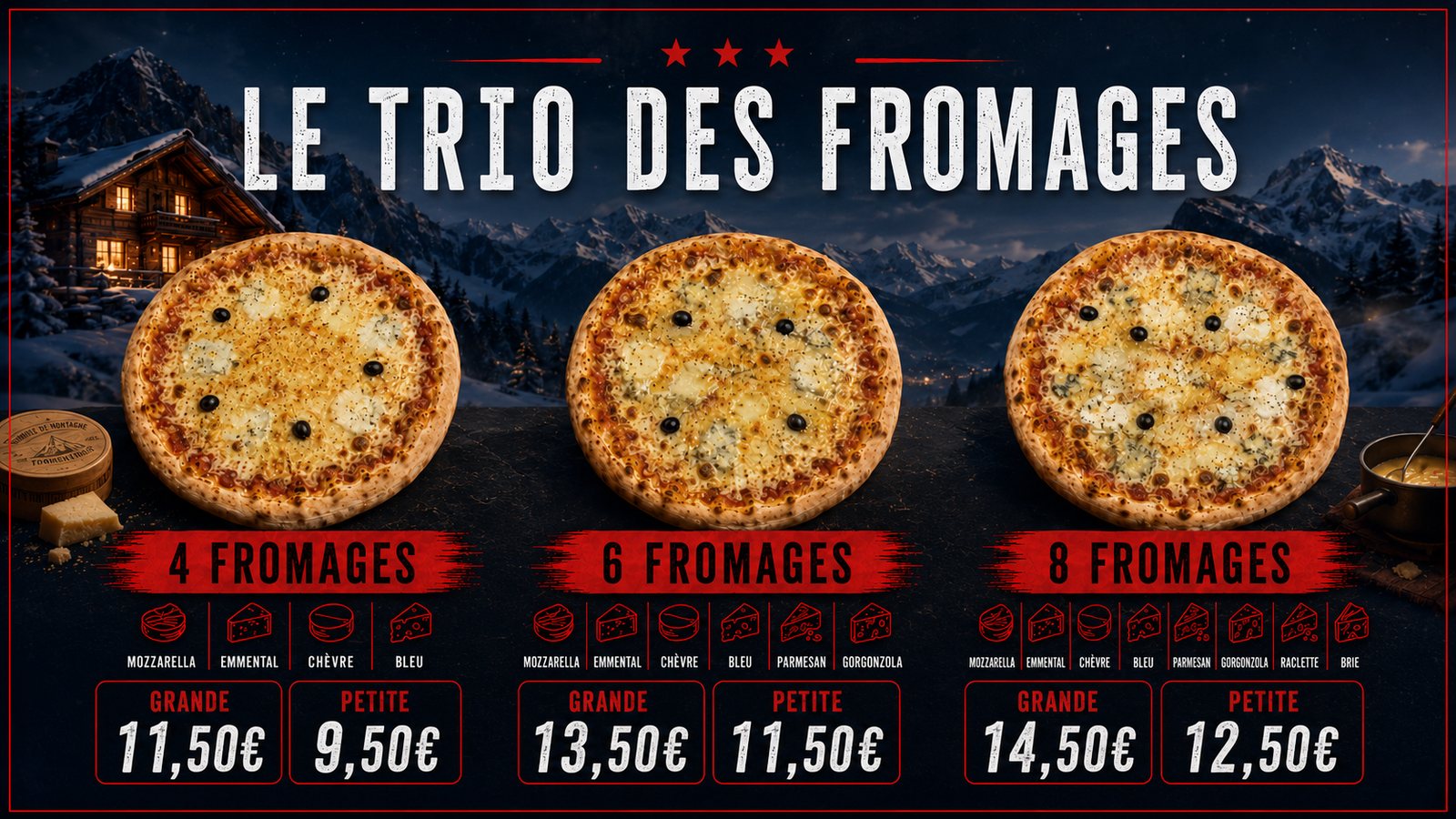Le Trio des Fromages — 4, 6 ou 8 fromages